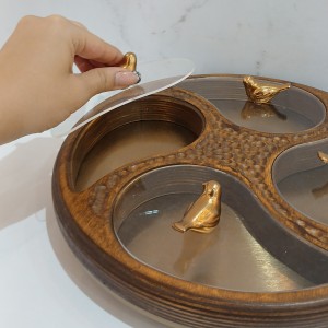 اردو چوبی کف فلز چهار خانه گرد آسا