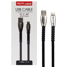 کابل تبدیل USB به USB-C تسکو مدل TCC 187 طول 1 متر