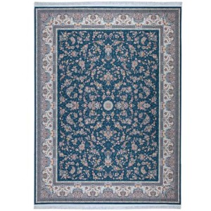 فرش پاتریس افشان سی گل آبی کاربنی ۱۵۰۰ شانه (ارسال رایگان)