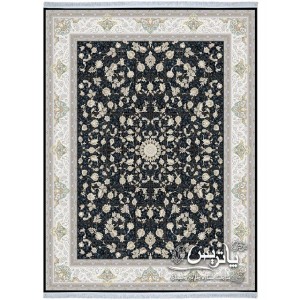 فرش پاتریس خشتی درباری سرمه‌ای ۱۰۵۰ شانه