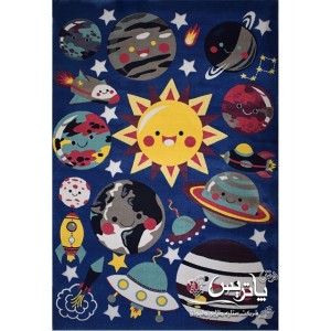 فرش گلیم پاتریس منظومه آبی ۴۰۰ شانه