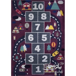 فرش گلیم پاتریس کارتینگ بنفش ۴۰۰ شانه