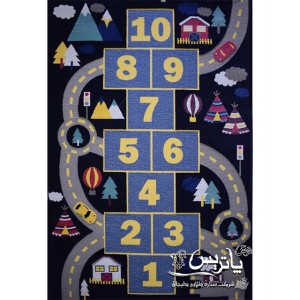 فرش گلیم پاتریس کارتینگ سرمه‌ای ۴۰۰ شانه