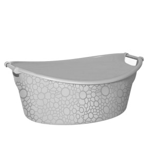 لگن بیضی دسته استیل بزرگ کد 1542