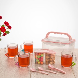 ست چای خوری چهارنفره دسته دار کد 178