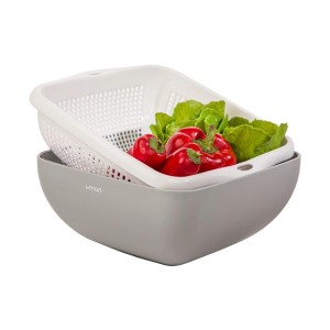 ست کاسه و آبکش چهارگوش سایز 2  کد 574