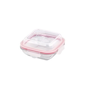 ظروف شیشه ای سرو و نگهداری دربدار 520 میلی لیتر کد 2026