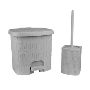 سطل و فرچه طرح بامبو متوسط کد 1610