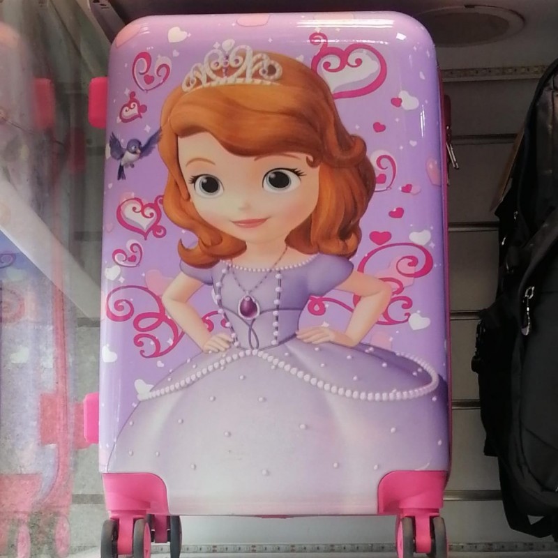 چمدان کودک طرح سوفیا سایز 22 اینچ