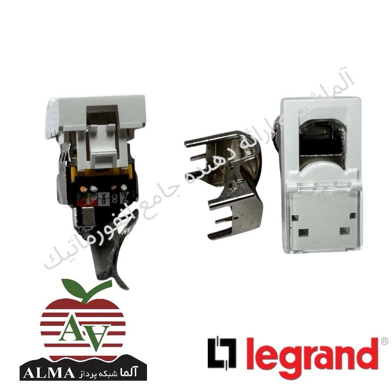 کیستون (پریز) شبکه Cat6SFTP لگراند (باریک) 1 ماژول 76563