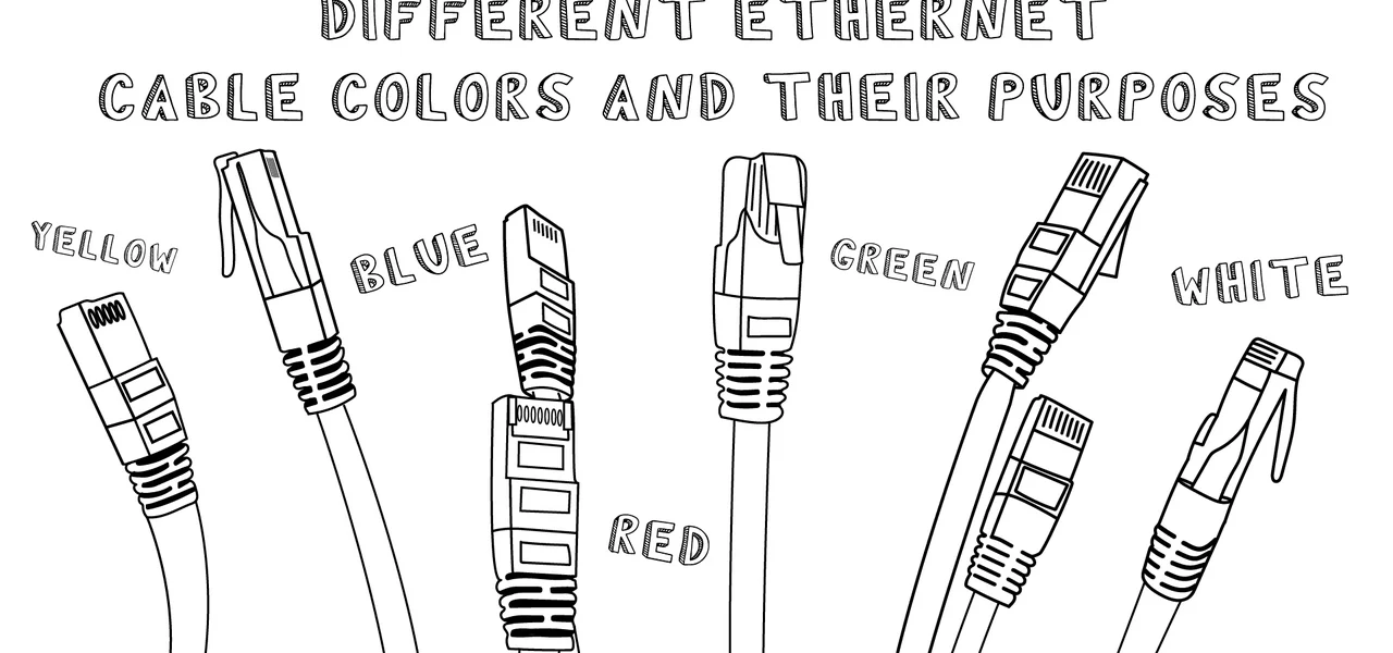 رنگ کابل‌های شبکه و کاربرد آنها، هر رنگ چه معنایی دارد و چه زمانی استفاده می‌شود؟