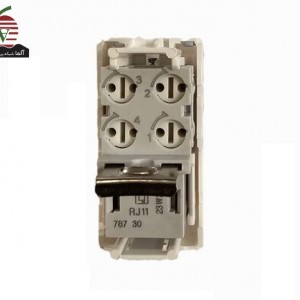 کیستون (پریز) تلفن Cat3-RJ11 لگراند (باریک) 1 ماژول 78730