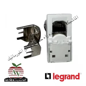 کیستون (پریز) شبکه Cat6SFTP لگراند (باریک) 1 ماژول 76563
