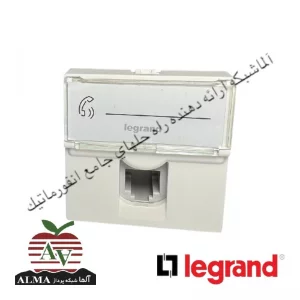کیستون (پریز) تلفن Cat3-RJ11 لگراند (پهن) 2 ماژول 78731