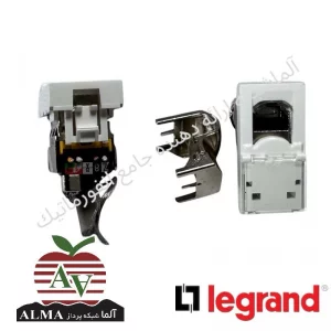 کیستون (پریز) شبکه Cat6SFTP لگراند (باریک) 1 ماژول 76563