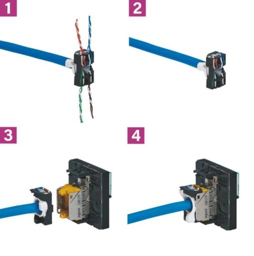 نصب کابل شبکه روی کیستون