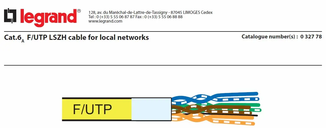 لگراند cat6asftp مشخصات کابل شبکه
