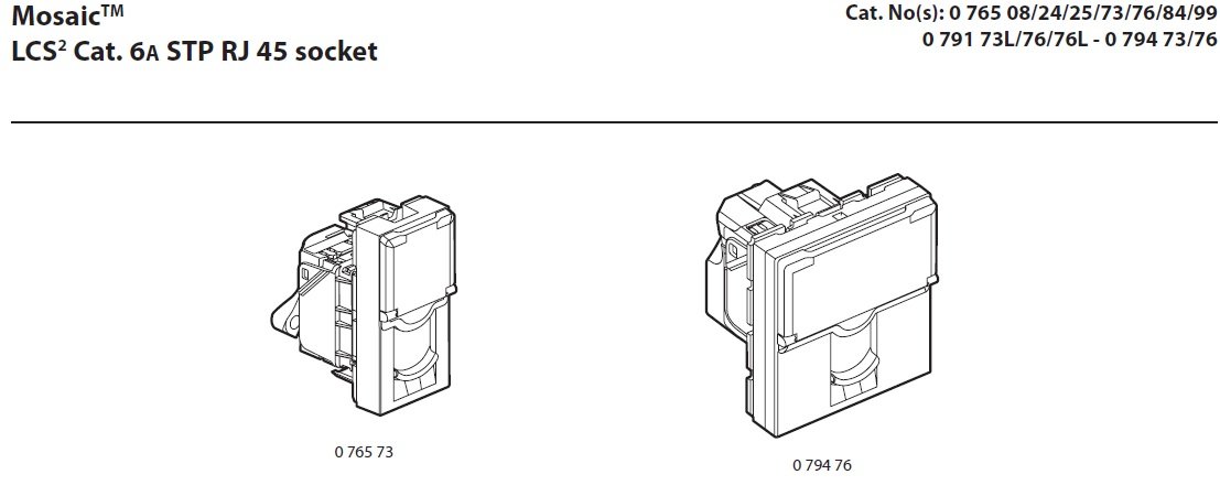 مشخصات کیستون Cat6a لگراند - کیستون شیلدار لگراند