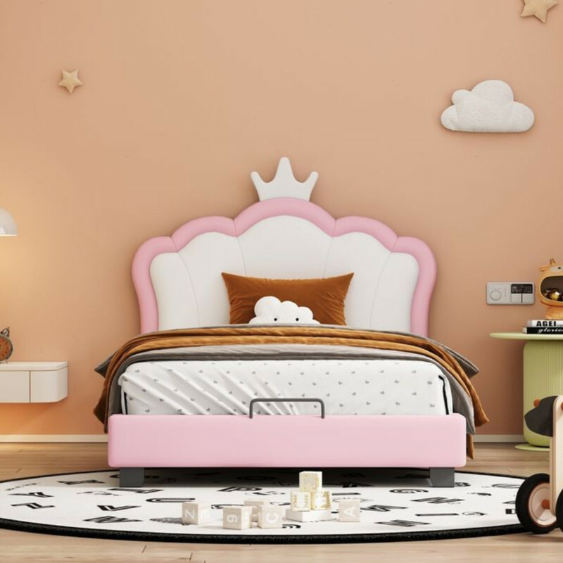 تخت خواب یک و نیم نفره کودک و نوجوان مدل باربی سایز 140x200 سانتی متر