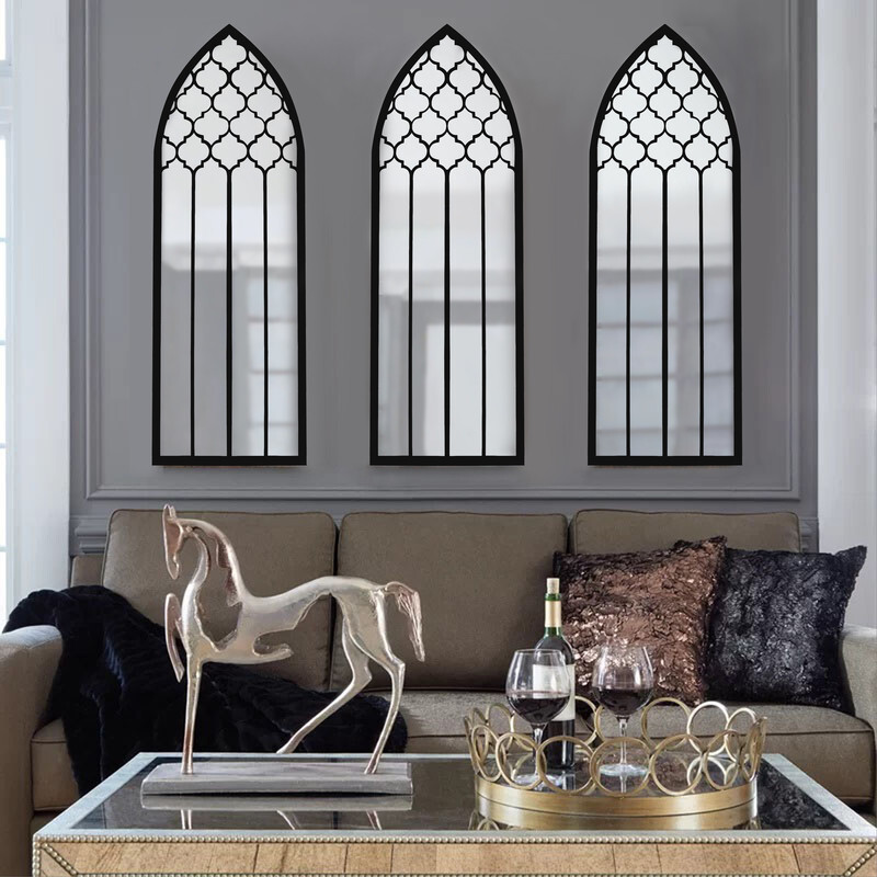 آینه الف مدل  نیم قد طرح شبنم مجموعه 3 عددی