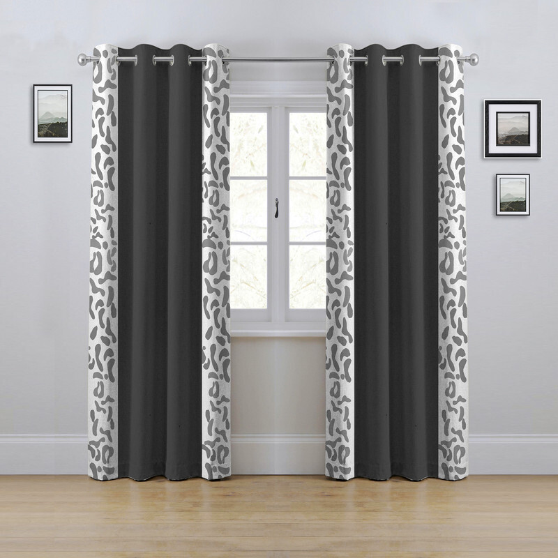 پرده مدل پانچی طرح پلنگی سایز 280x145 سانتی متر