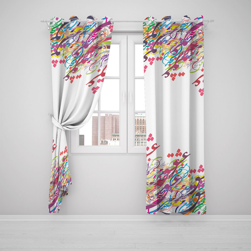 پرده مدل سخن عشق P2-106 سایز 140x280 سانتی متر