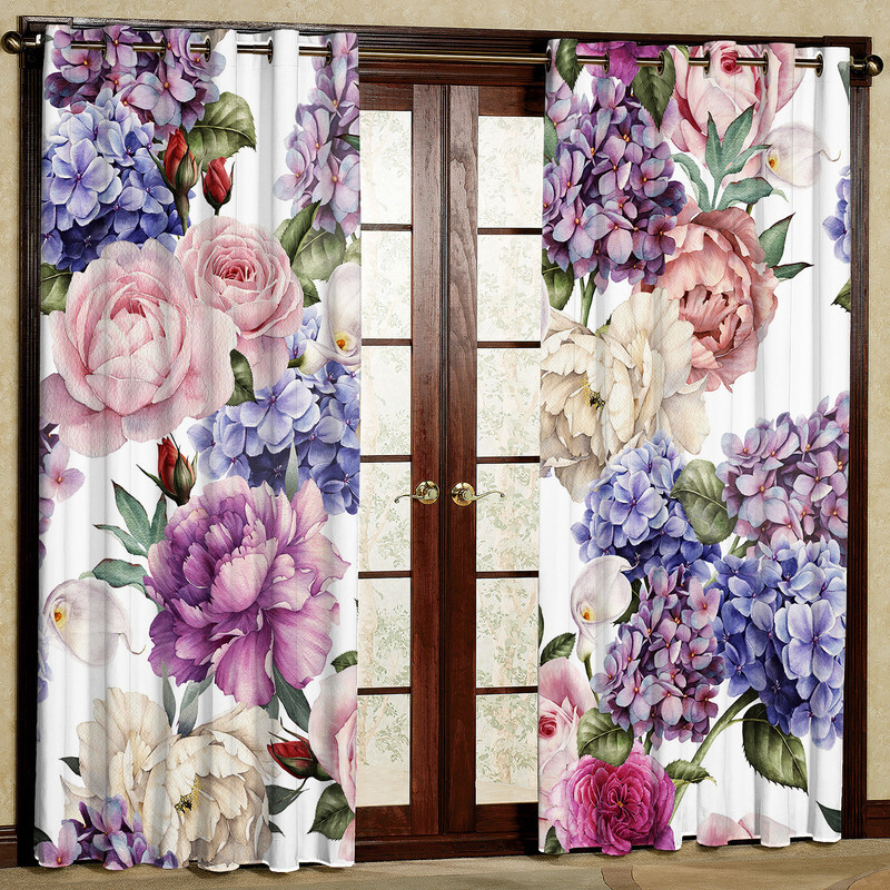 پرده مدل گلدار مخمل پانچی کد 1840 سایز 200x140 سانتی متر