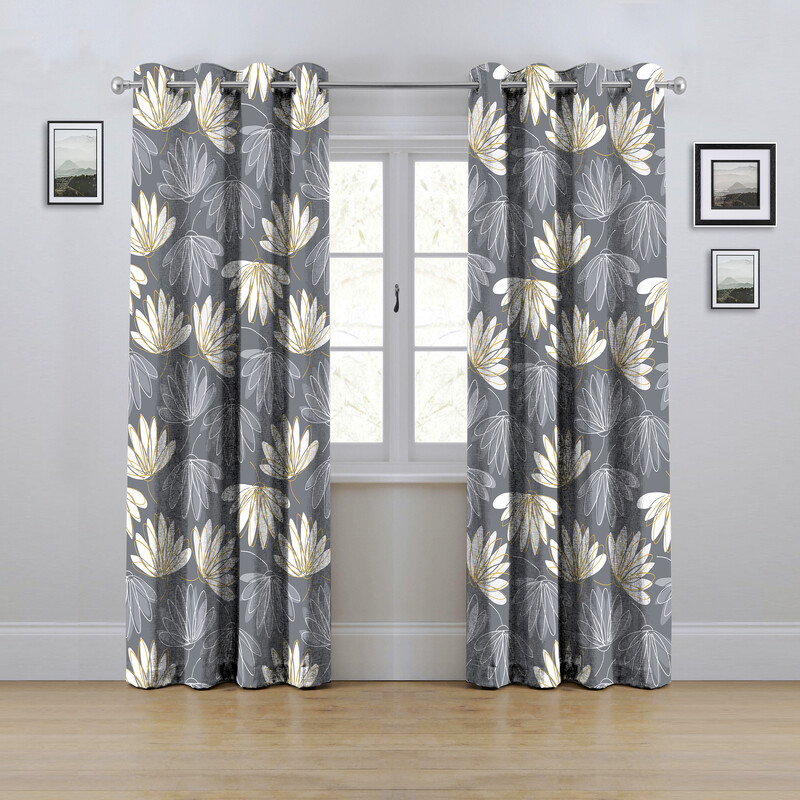 پرده مدل پانچی طرح گلبرگ سایز 280x145 سانتی متر