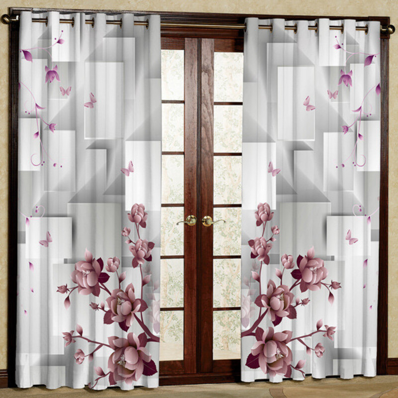 پرده مخمل پانچی کد 6457 سایز 280x140 سانتی متر