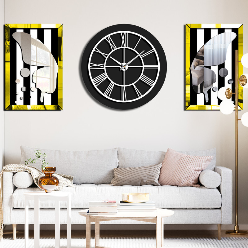 ساعت دیواری مدل Shina مجموعه 3 عددی