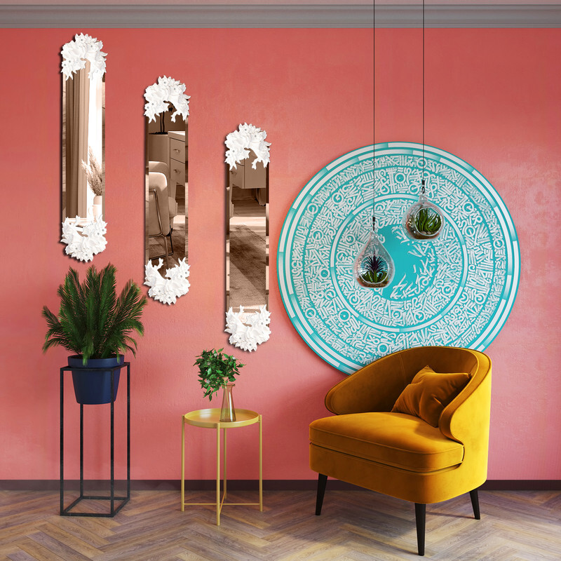 آینه مدل پاپیون بسته 3 عددی