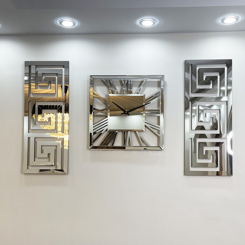 ساعت دیواری مدل Harper کد 60c به همراه آینه