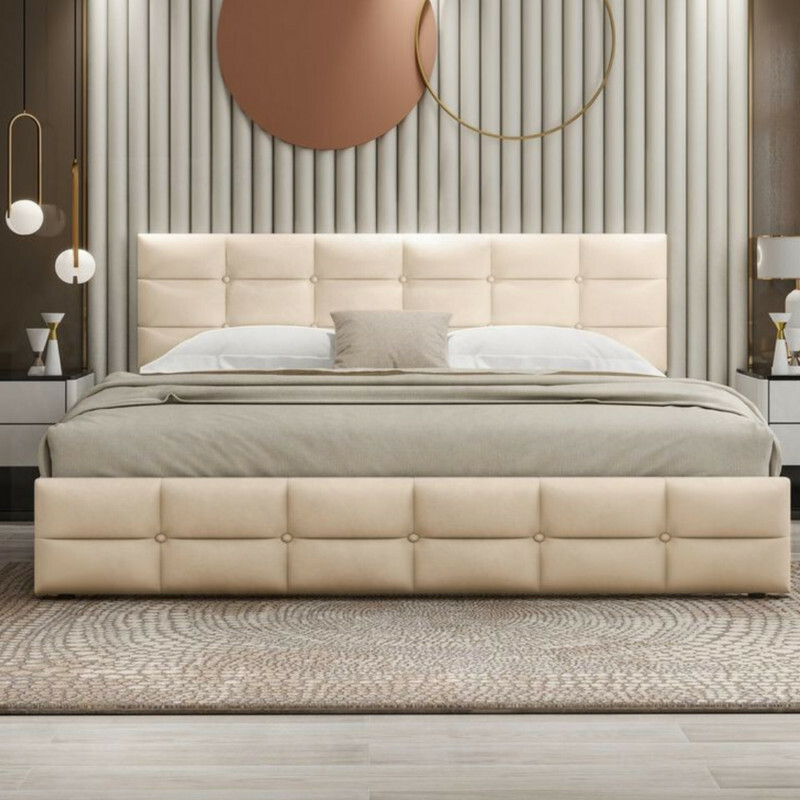 تخت خواب دو نفره کد DR 4672 سایز 200x180 سانتی متر