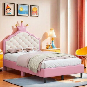 تخت خواب یک و نیم نفره مدل تاج دار سایز 140*200 سانتی متر