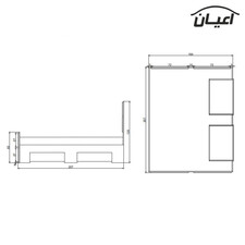 تخت خواب دونفره مدل F35 سایز 160x200 سانتی متر