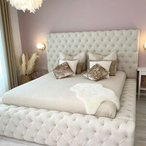 تخت خواب دونفره مدل ماهلی سایز 180×200 سانتی متر