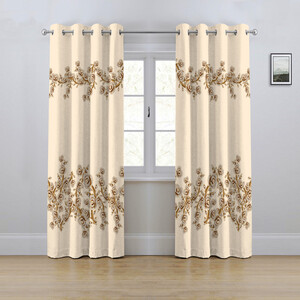 پرده مدل پانچی طرح گل سه بعدی سایز 280x145 سانتی متر