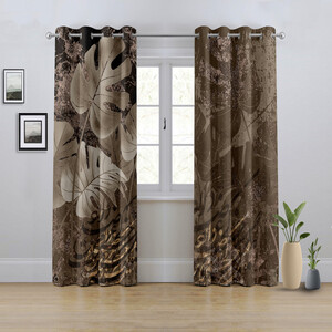 پرده مدل پانچی برگ سایز 280x145 سانتی متر