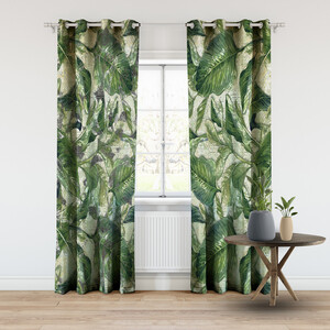 پرده مدل پانچی طرح برگ سایز 280x145 سانتی متر