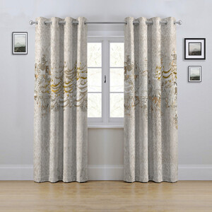 پرده مدل پانچی طرح خط نوشته سایز 280x145 سانتی متر