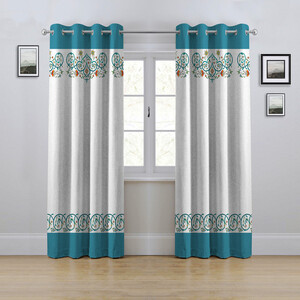 پرده مدل پانچی طرح داماسک سایز 280x145 سانتی متر