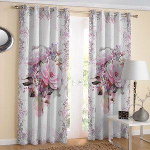 پرده مدل هازان چاپی طرح گل کد 2019 سایز 280x140 سانتی متر