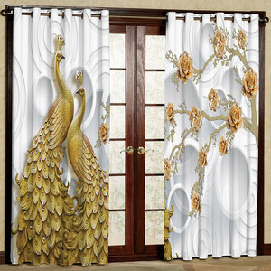 پرده مدل طاووس هازان پانچی کد 1399 سایز 140x200 سانتی متر