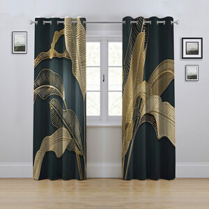 پرده مدل پانچی طرح برگ سایز 280x145 سانتی متر