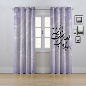 پرده مدل پانچی نقاشی خط هازان سایز 280x145 سانتی متر