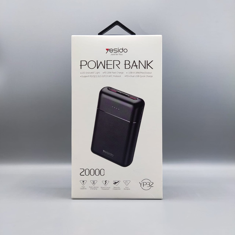 پاوربانک یسیدو مدل YP32 ظرفیت 20000 میلی آمپر ساعت