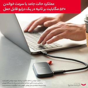 اس اس دی اکسترنال سن دیسک مدل PORTABLE E30 ظرفیت 1 ترابایت