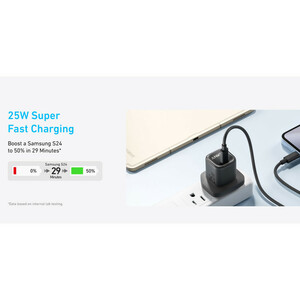 شارژر دیواری 25 وات انکر مدل A2656 به همراه کابل USB-C به طول 1.5 متر