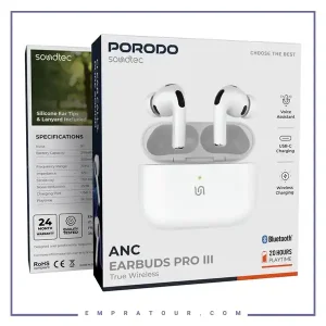 هندزفری بلوتوث پرودو Porodo Soundtec ANC True Wireless Earbuds Pro PD8002WH