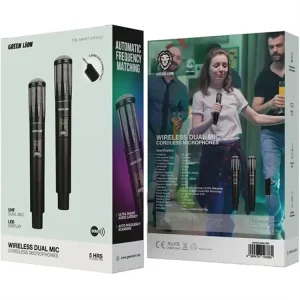 سیستم میکروفون بی‌سیم دوگانه (بدون کابل) گرین لاین مدل GLM-Wireless Mic Lite